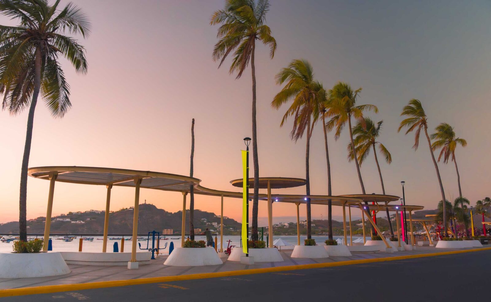 San Juan Del Sur Boardwalk at Sunset