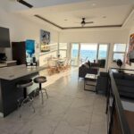 Kitchen island and staircase