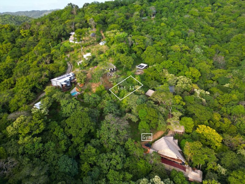 Aerial view of the Playa Maderas lot near the beach