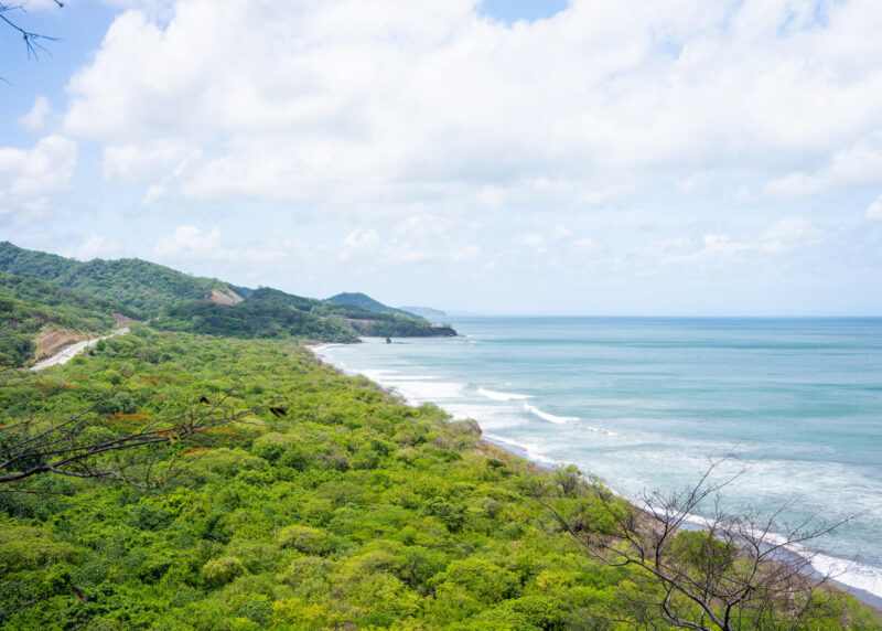 Aerial coastline view of the 28-Acre Pacific Beachfront Development Parcel in Tola