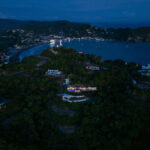 Wide aerial showing the property above San Juan del Sur Bay