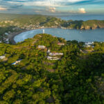 Aerial over San Juan del Sur Bay near the Pacific Marlin Estate