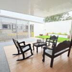 Covered terrace by the entrance