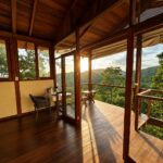 Open living space opening onto the terrace and forest