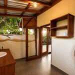 Living and kitchen area with a hammock nook