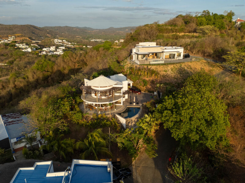 Aerial of the hilltop home on the ridge at Pacific Marlin