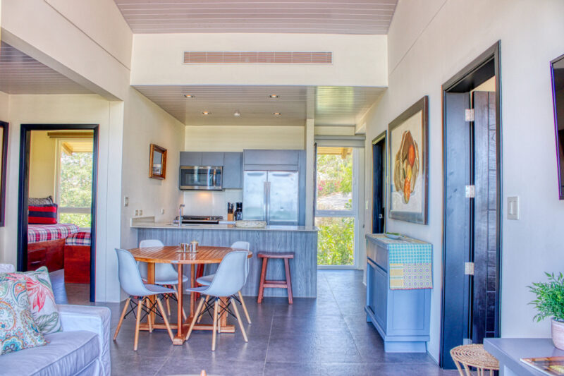 Modern kitchen with breakfast seating