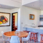 Kitchen bar and open dining space