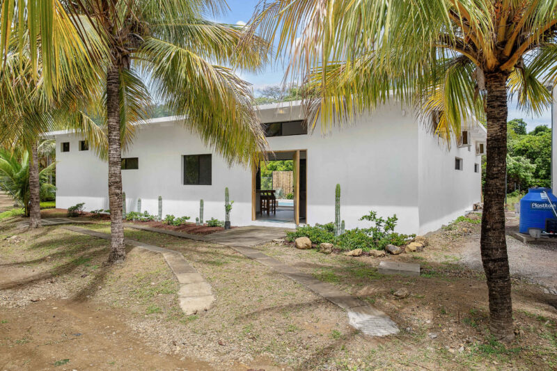 Front exterior of the new-construction home in San Juan del Sur