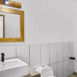 Guest bathroom with a vessel sink