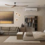 Spacious living room with sectional seating