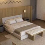 Bedroom with a built-in wardrobe at the Playa Remanso Beachfront Lofts