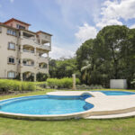 Poolside exterior of the Rio Dulce building at Hacienda Iguana