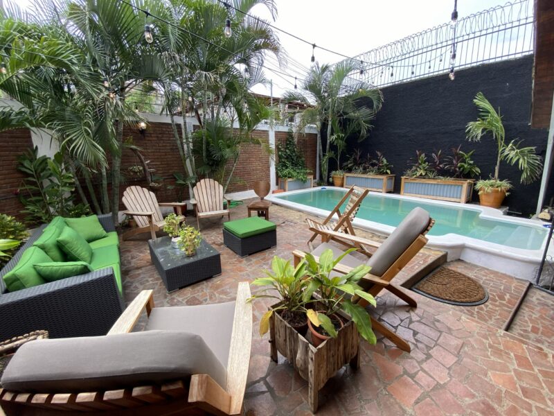 Turnkey hospitality property steps from the beach in San Juan del Sur with a private pool and patio