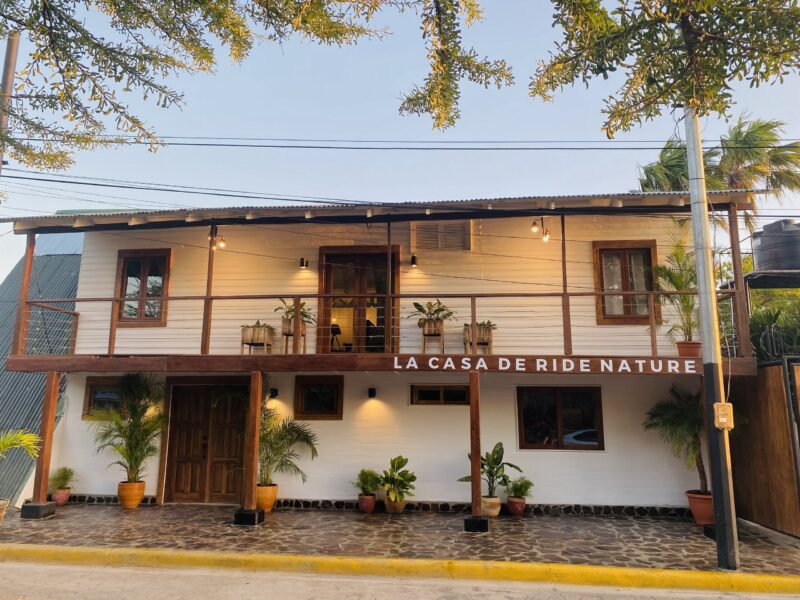 Front facade of the renovated property in downtown San Juan del Sur