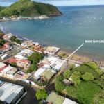 Aerial view showing the property one block from the San Juan del Sur bay