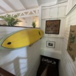 Surfboard nook by the entrance