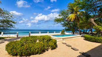 Beachfront Estate at Hacienda Iguana with a private pool on the sand and Pacific views