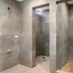 Tiled bathroom and shower