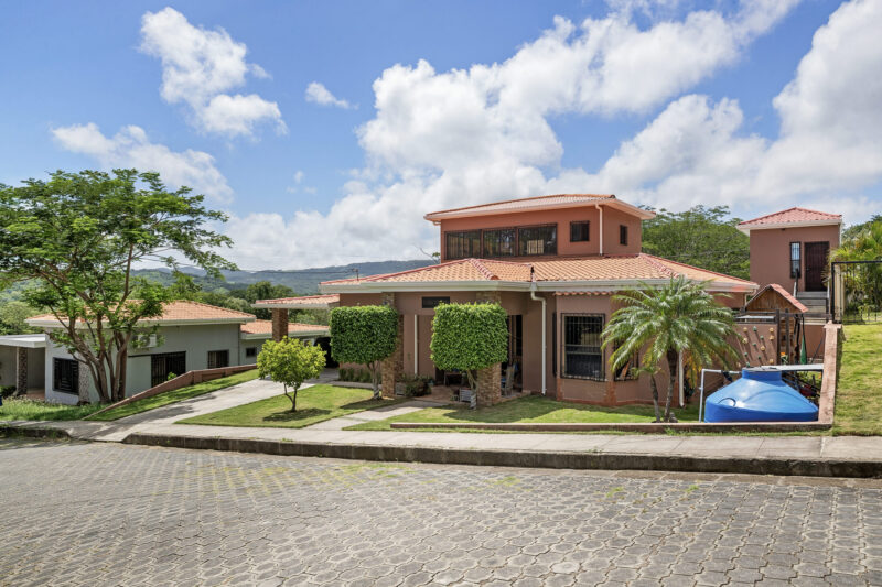 The Prado Hills home seen from the paved neighborhood street