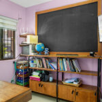 Third room set up as a homeschool space or office