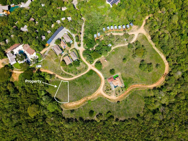 Panoramic ocean view lot near TreeCasa — top-down view of the lot within the community