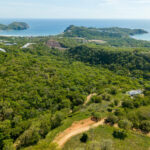 Panoramic views near TreeCasa — aerial over the hills to San Juan del Sur Bay