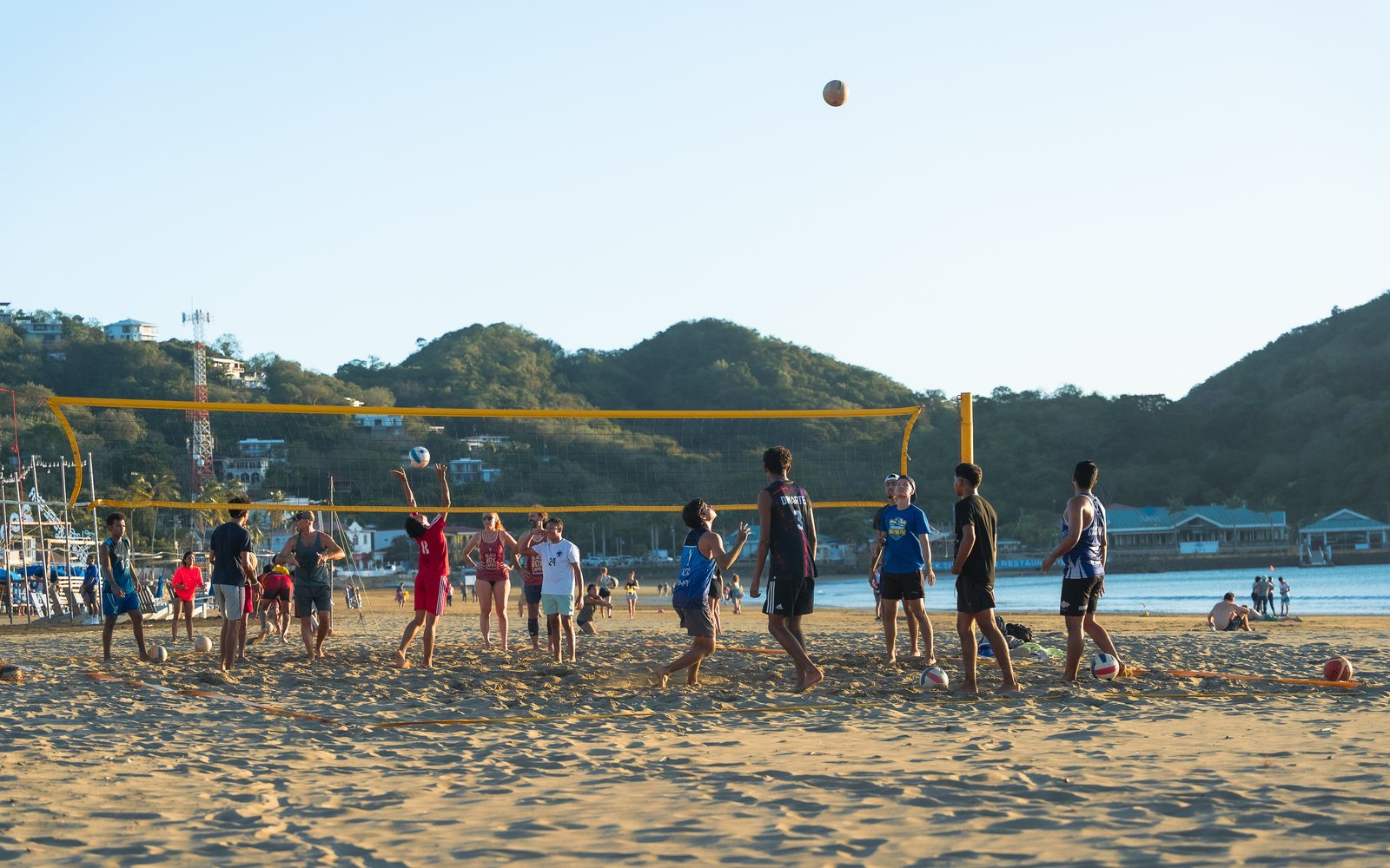 Beach volleyball on the bay in San Juan del Sur, Nicaragua