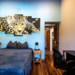 Main bedroom with hardwood floors