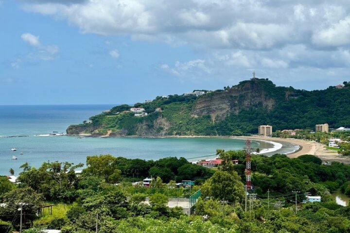 Ocean view home in Pelican Eyes — panorama over San Juan del Sur Bay from the hillside
