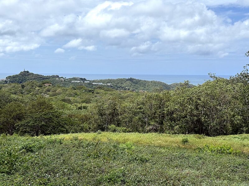 Panoramic ocean view lot looking toward the San Juan del Sur coastline