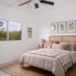 Bedroom with valley view, virtually staged