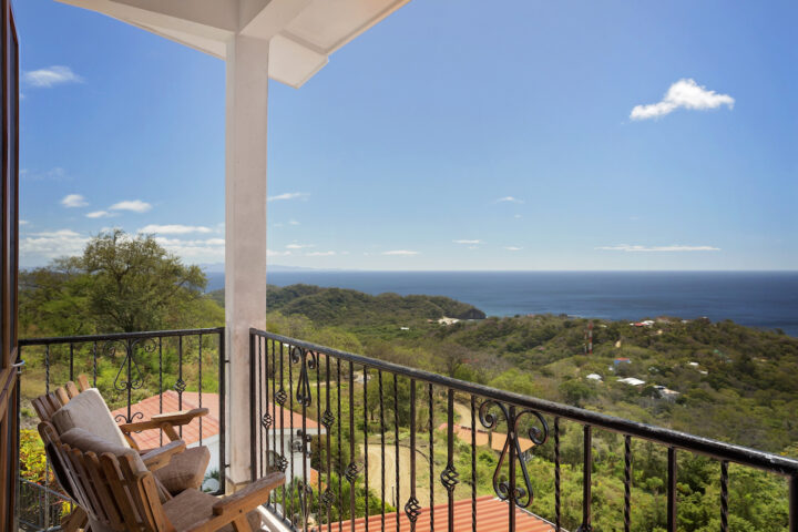 Ocean view from the balcony of the Surf House at Playa Maderas, San Juan del Sur, sold remotely in 2026