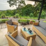 Covered patio with bay view at Bay View Home in Lomas de Palermo, San Juan del Sur