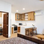 Separate studio with kitchenette and living area at Hacienda Iguana home
