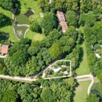 Aerial view with lot outline of pool home in Hacienda Iguana, Nicaragua